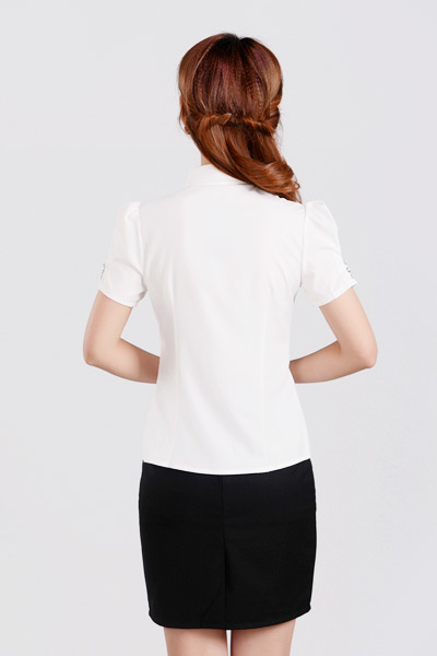 女式短袖衬衫CS-8362白色款